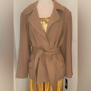 Kasper Tan Women's Blazer with Belt New size 18
